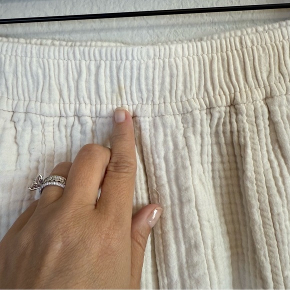 Madewell Lightspun Pull On Balloon Pants in Lighthouse Color Off White Size MED - Picture 5 of 13